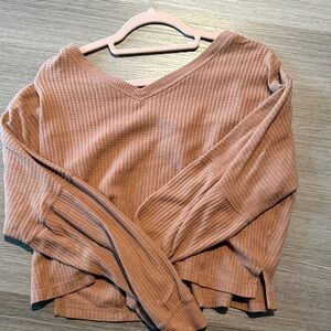 Forever 21 V-Neck Sweater - Warm Tan
